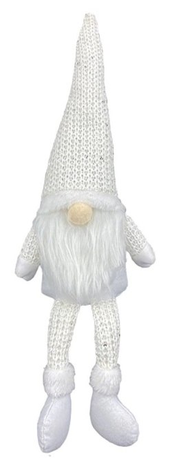 Świąteczny krasnal z brodą w kolorze szarym